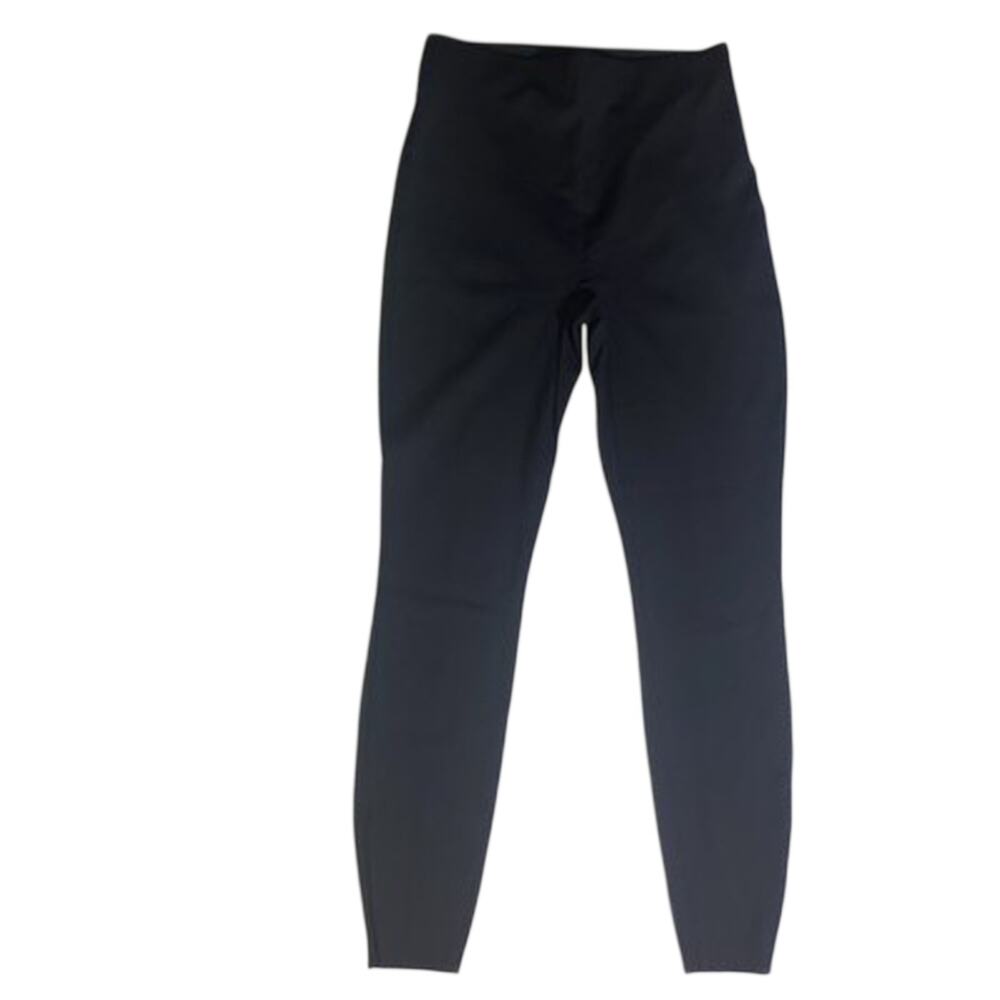 Spanx Leggings Womens Large Black High Rise Ankle Zip Shaping Stretch Pants